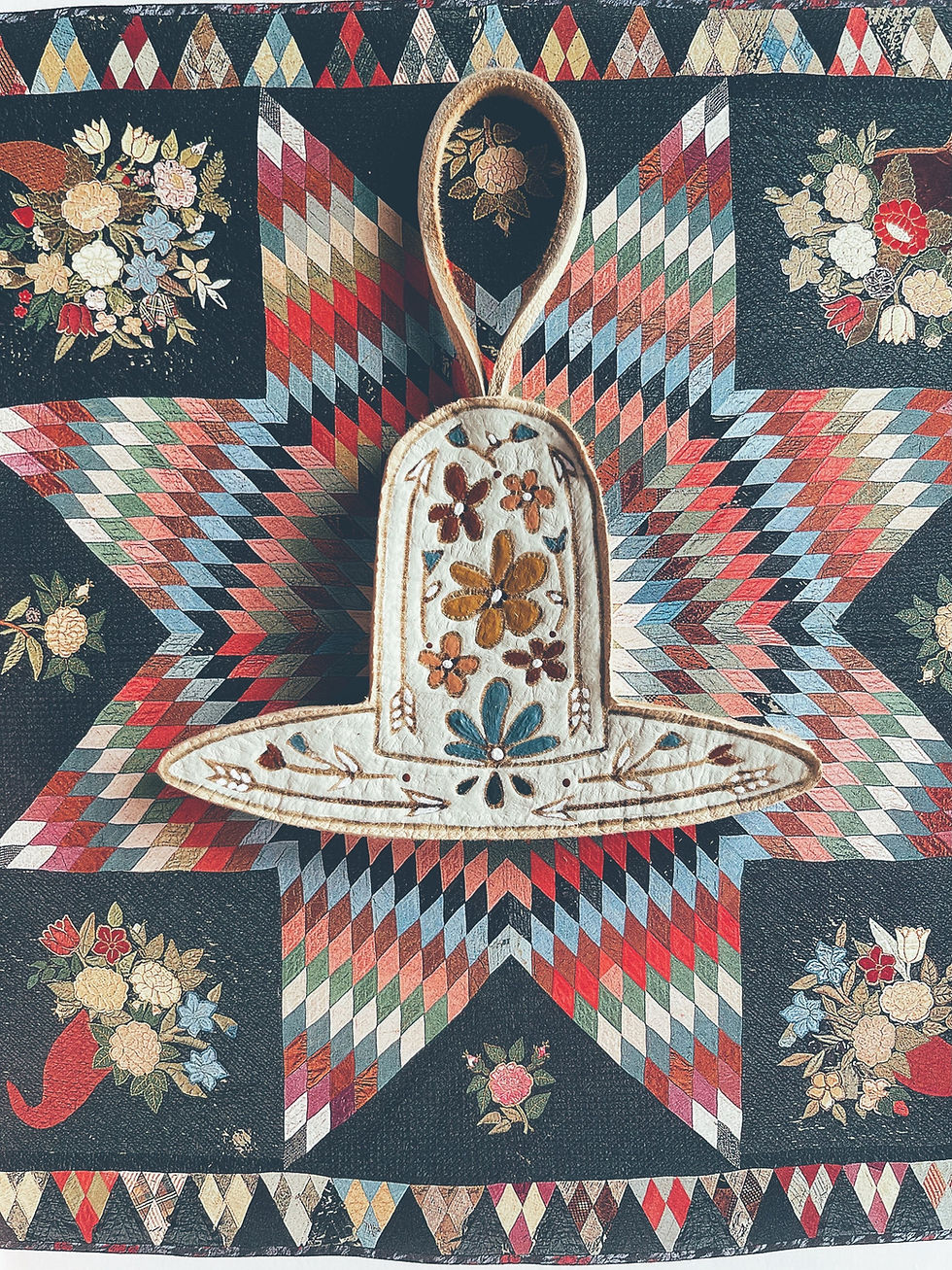 Thumbnail: H O W D Y ⋅ F L O R A L ⋅ H A T ⋅ O R N A M E N T / wall hanging 