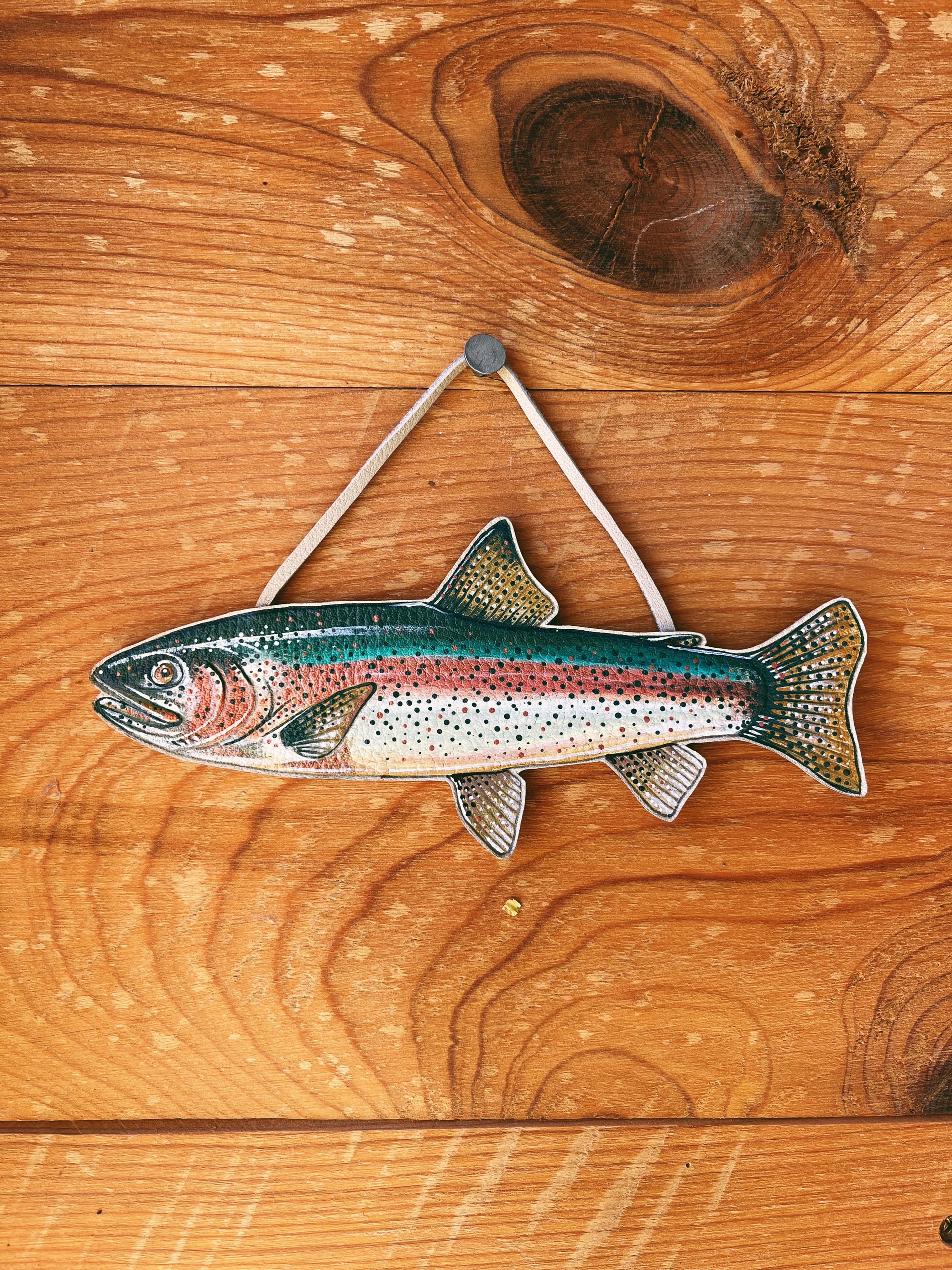 R A I N B O W・T R O U T ・ 7" wall hanging