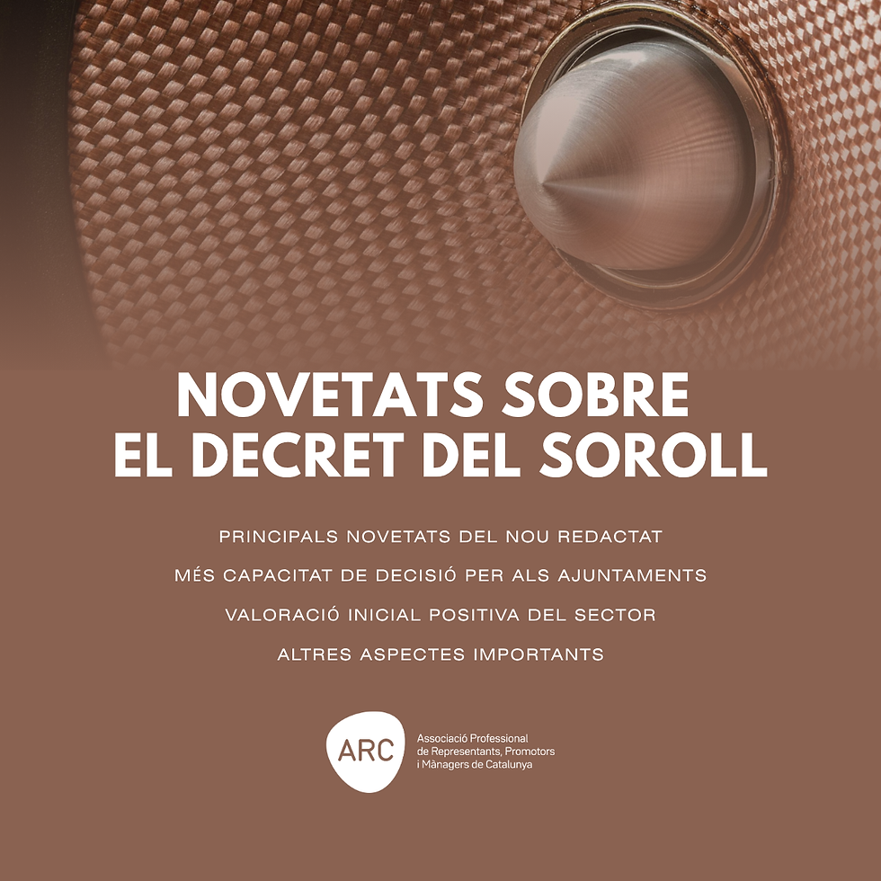 Novetats sobre el decret del soroll