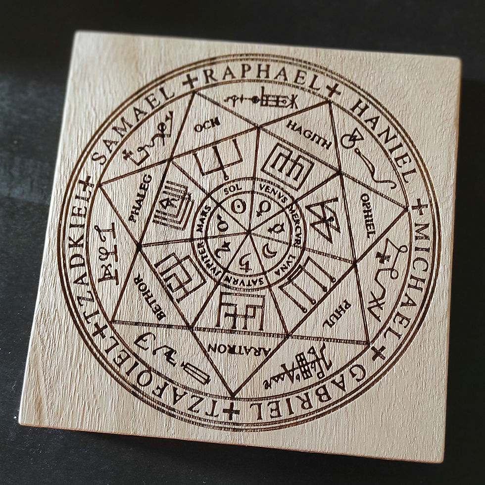 Miniatura: Sigillo dei 7 Arcangeli - "Raggio di Luce" in legno.