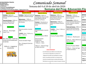 Comunicado Semanal del 4 al 10 de abril de 2026