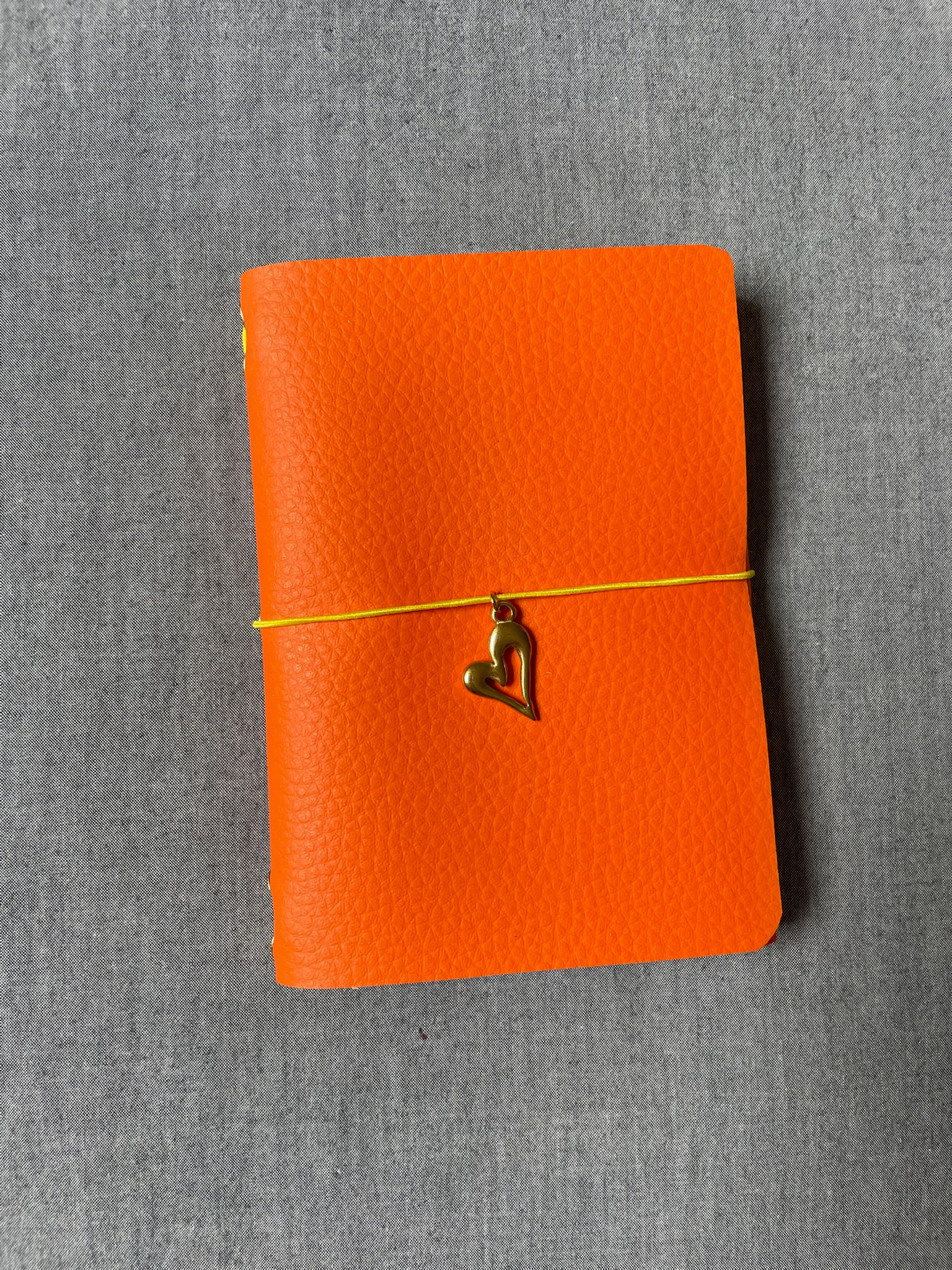 orange passport cover faux-leather
