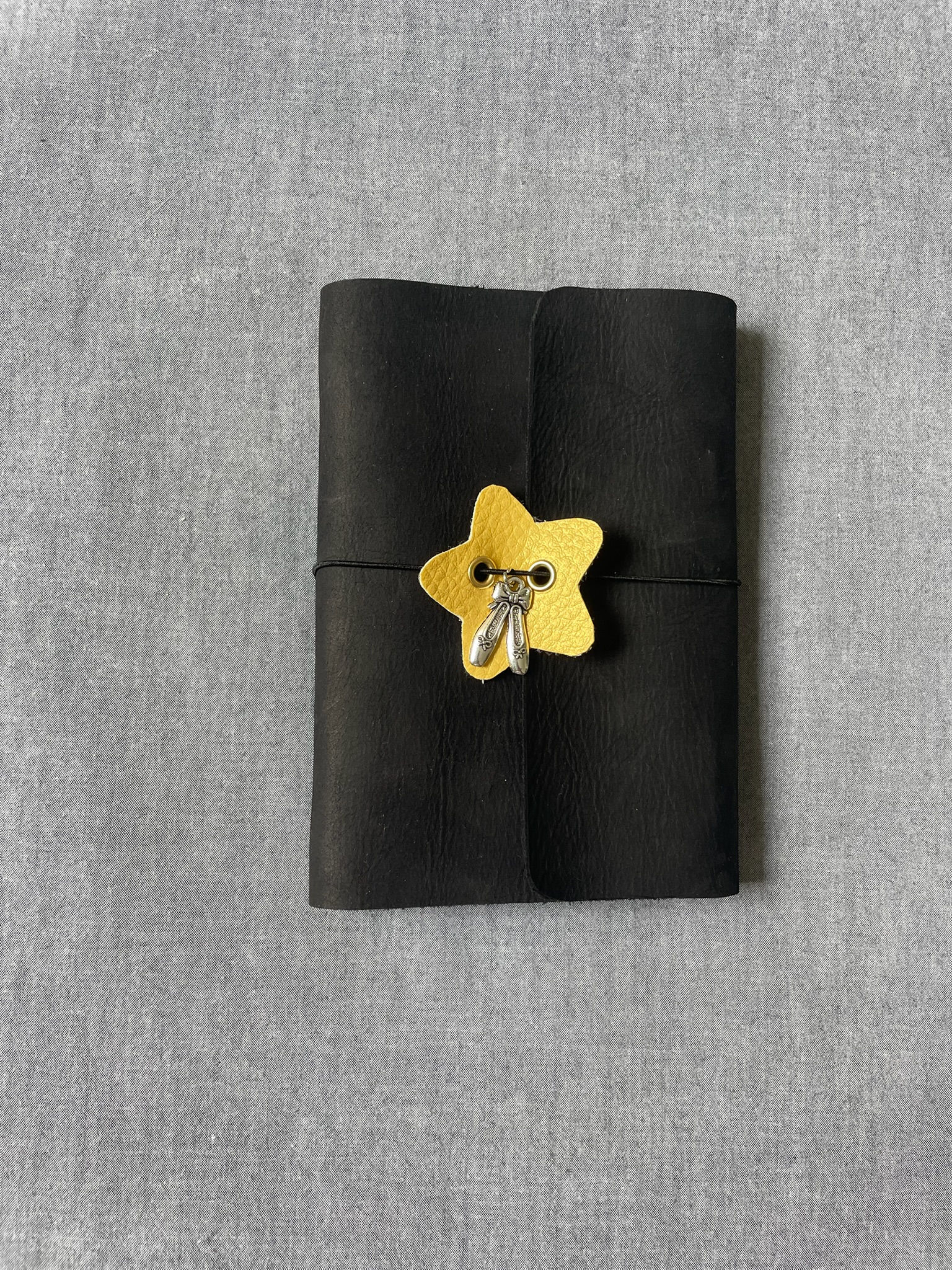 black ballerina genuine leather passport cover 