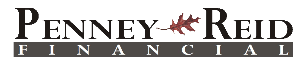 Penney-Reid Financial logo with black text and a stylized oak leaf.