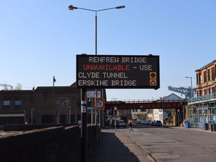 SWARCO VMS used to inform drivers planning their route across new Renfrew Bridge
