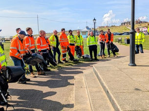 Bags of action: National Highways joins litter picking day at the coast