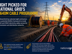 National Grid appoints eight contractors to £640m power cable framework