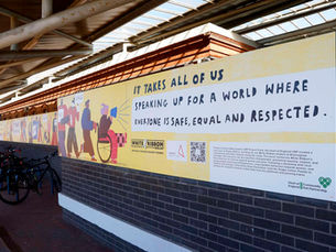 Community Mural at Rugby Station Promotes Campaign to End Violence Against Women and Girls