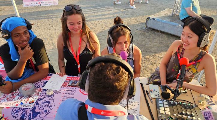Youssoufa, Camille, Elise et Angela de WNE à la découverte radiophonique de l'Allemagne. Podcasts à venir.
