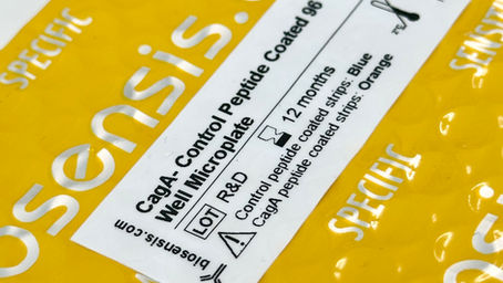 Our first manufactured 96-well ELISA microplate.