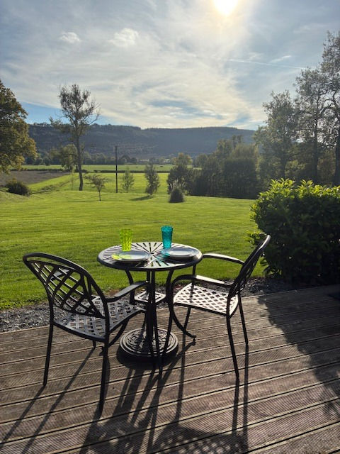 outdoor dinning on the patio