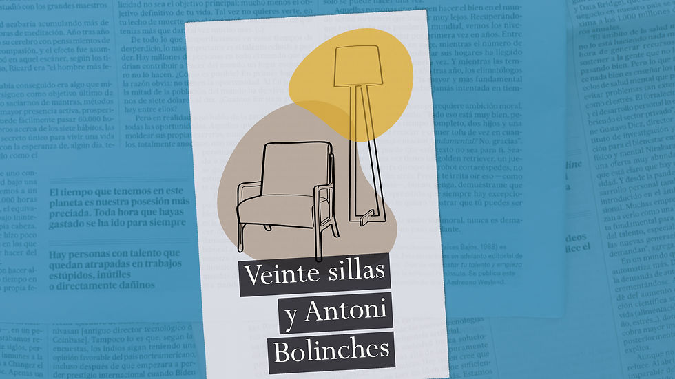 Veinte sillas y un sillón. Antoni Bolinches