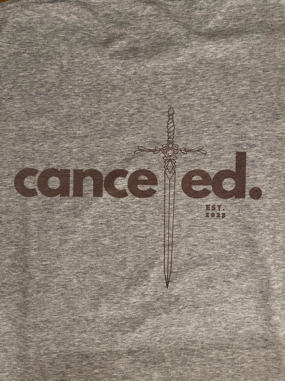 Thumbnail: Grey sword cancelled t-shirt
