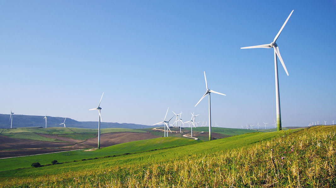 Paisaje de turbinas eólicas