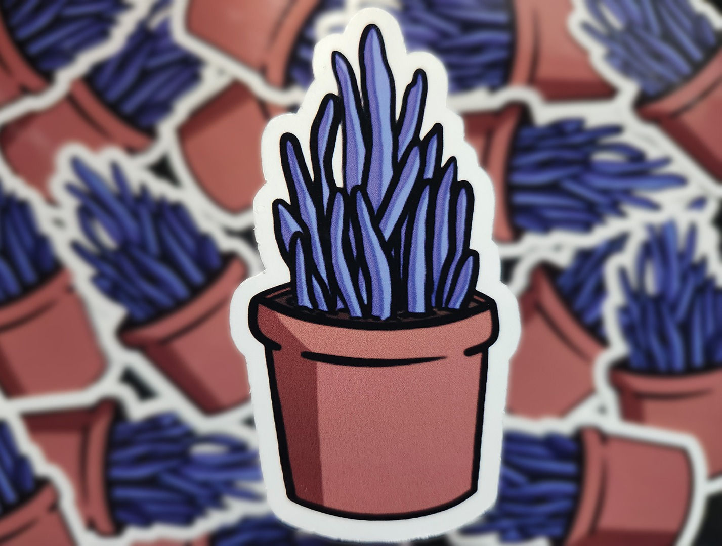 Blue Herb Sticker