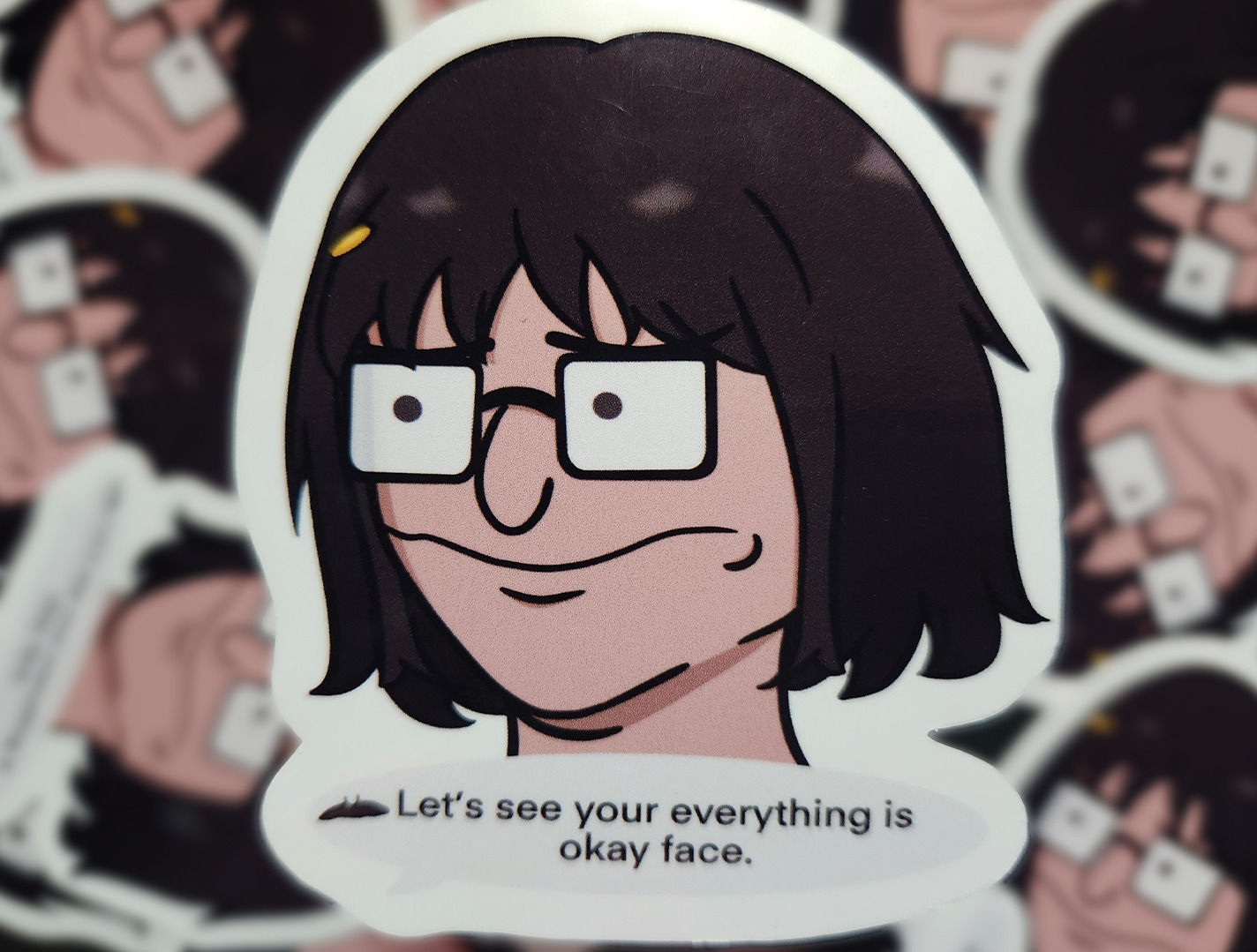 Okay Face Tina Sticker