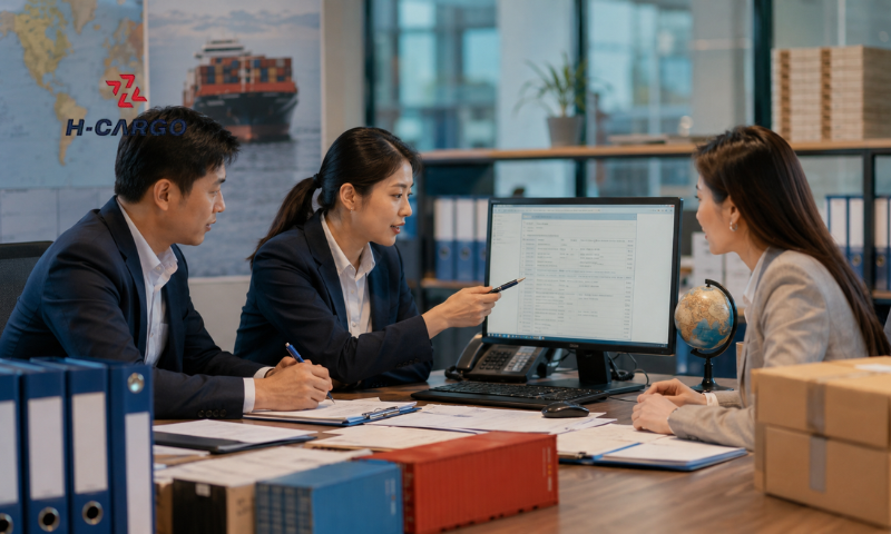 Đội ngũ chuyên viên hỗ trợ khai báo và xử lý thủ tục xuất nhập khẩu
