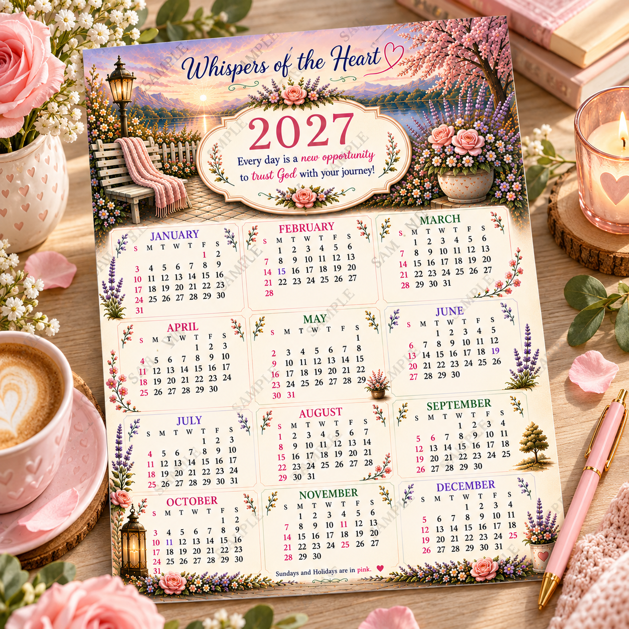 2027 Year at a Glance by Whispers of the Heart