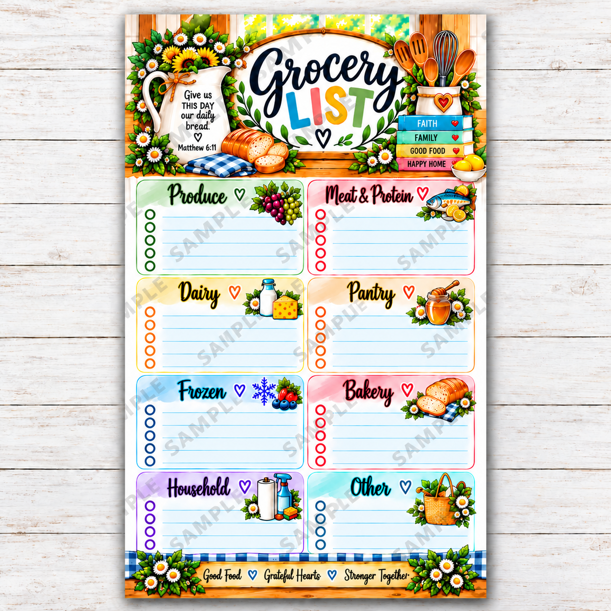 Daily Bread Grocery List – 4.5" × 7.75"