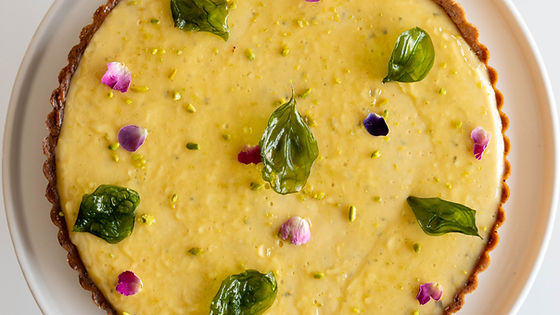 Pistachio & Lemon Basil Tart
