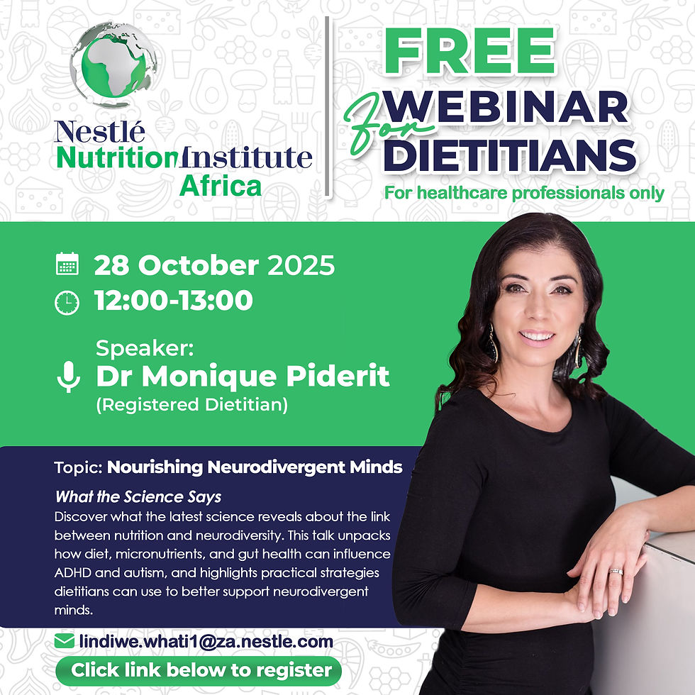 Webinar for Dietitians