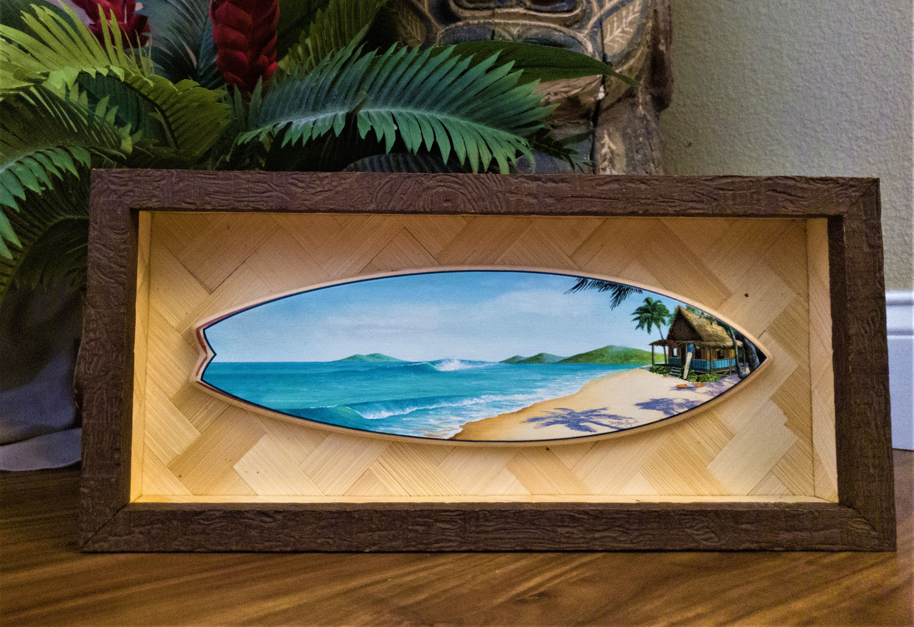 A Hui Hou Surfboard (Open Shadowbox)