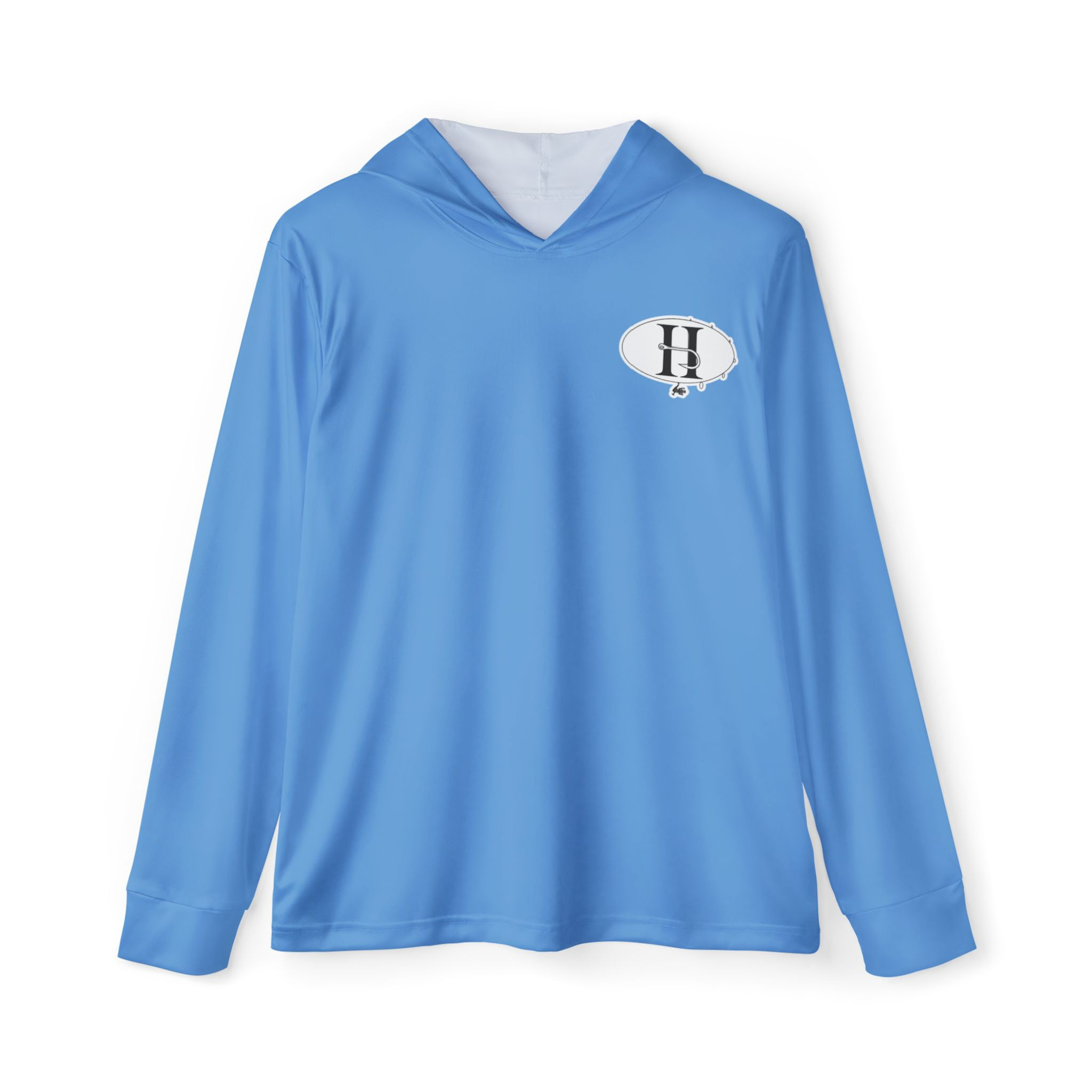 Hudson Steel Men's Fishing Hoodie-Light Blue