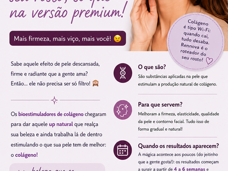 Bioestimuladores de Colágeno no Rosto: o segredo da pele firme sem cara de exagero