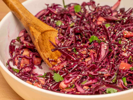 Salade chou rouge asiatique