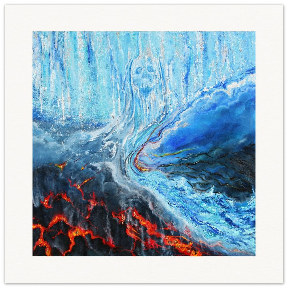Kunsttrykk 3.B "Ginnungagap" 50x50 cm