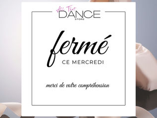 FERMETURE MERCREDI 12 NOVEMBRE