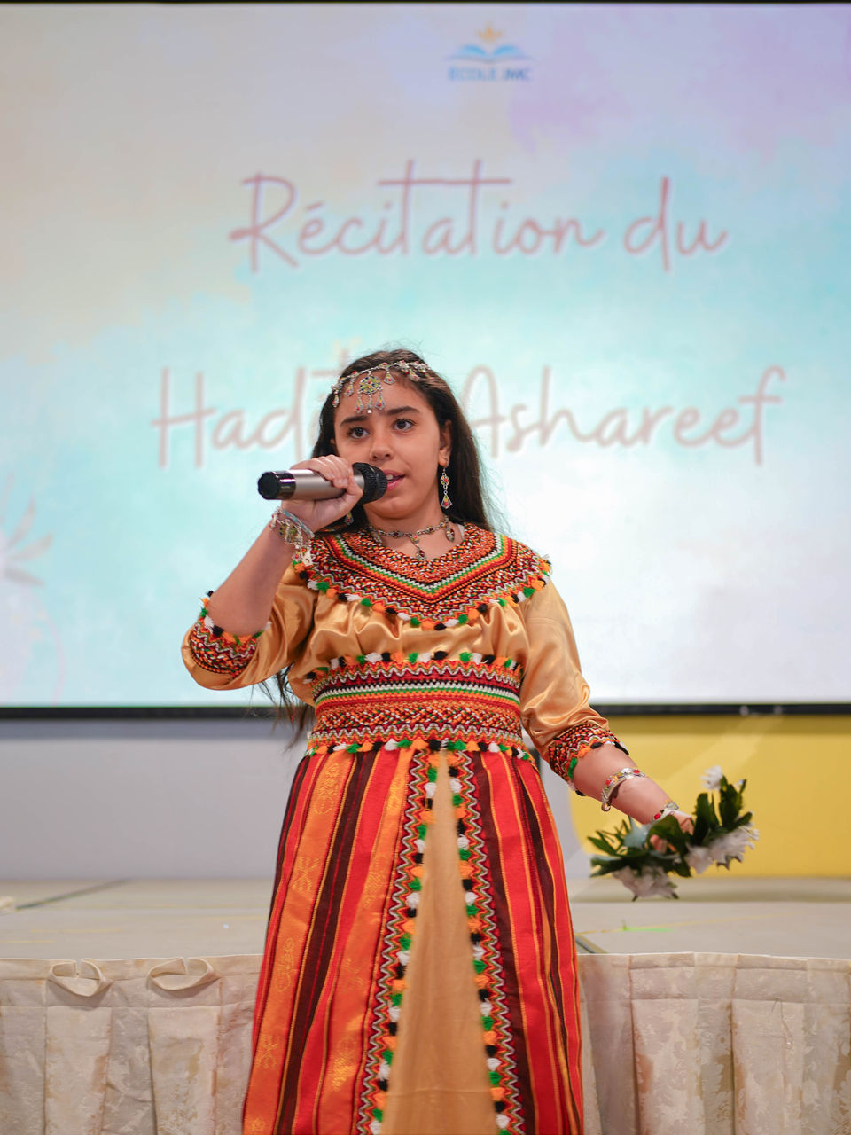 Students at the JMC School in Montreal practicing anasheed, a spiritual song that promotes Islamic culture.
