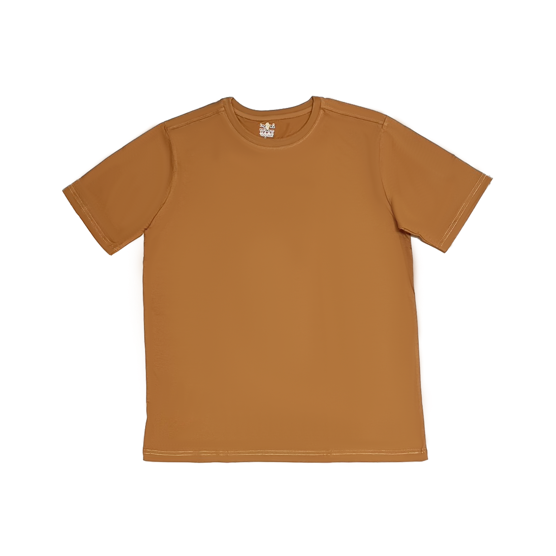 เสื้อยืดผู้ชาย [สีชาไทย] คอกลม แขนสั้น ผ้า TC34