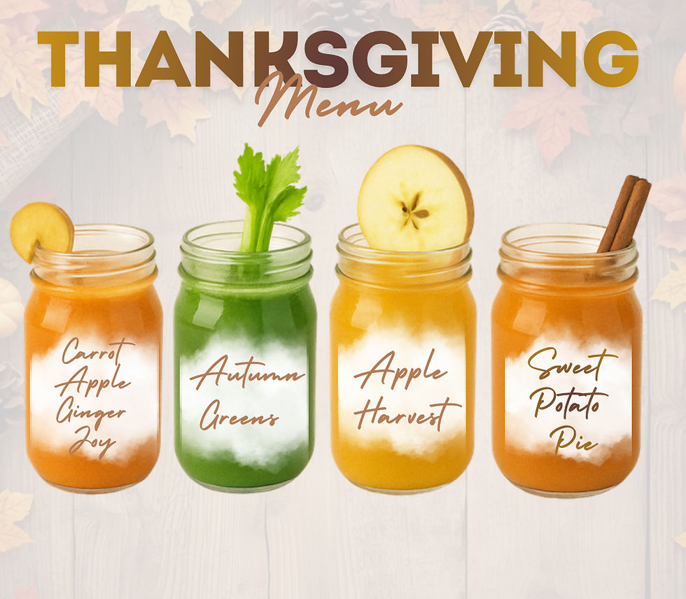 Thanksgiving Menu *** 4 Limited Time Flavors