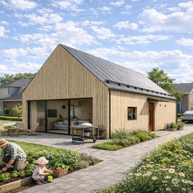 Wizualizacja domu drewnianego Dalarna Komfort