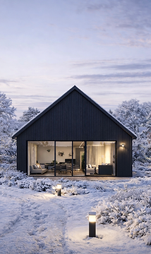 Wizualizacja domu skandynawskiego drewnianego - projekt Dalarna Hus