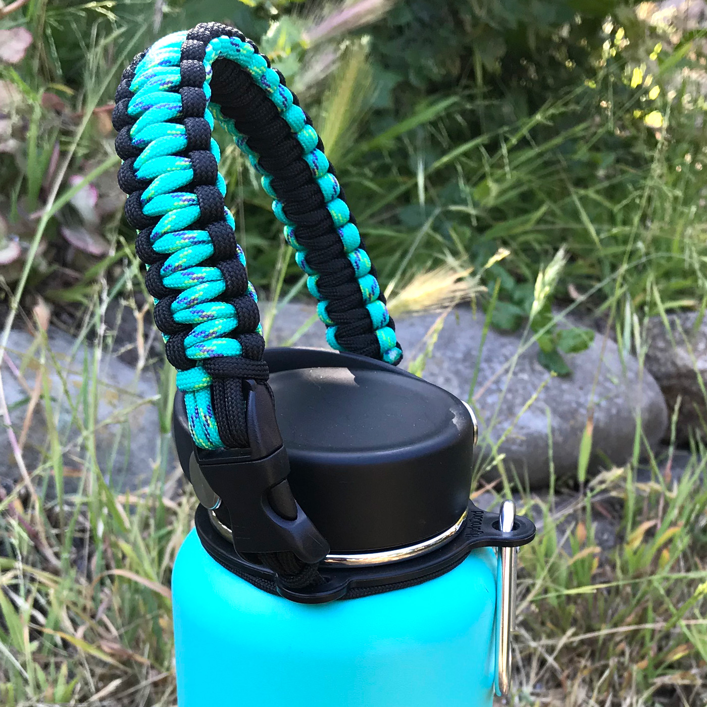 For Hydro Flask YETI Swell Water Bottle Paracord Handle + Straw Lid
