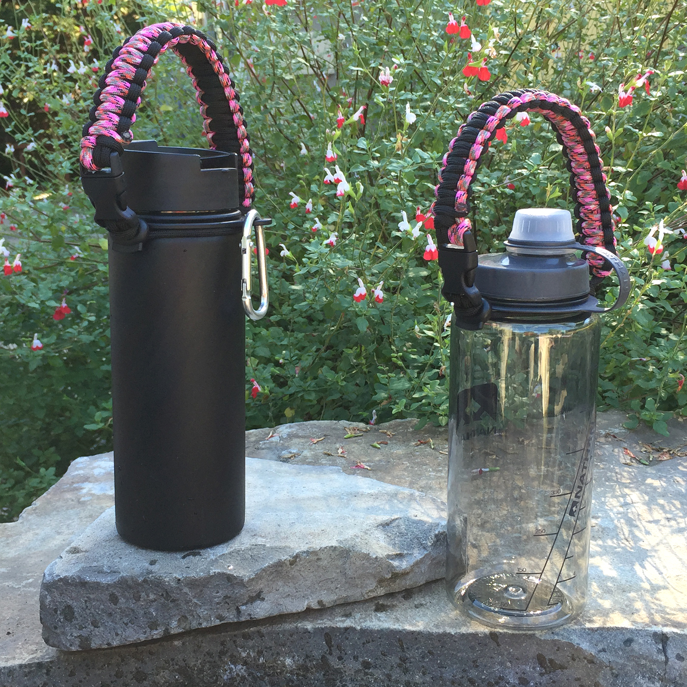For Hydro Flask YETI Swell Water Bottle Paracord Handle + Straw Lid