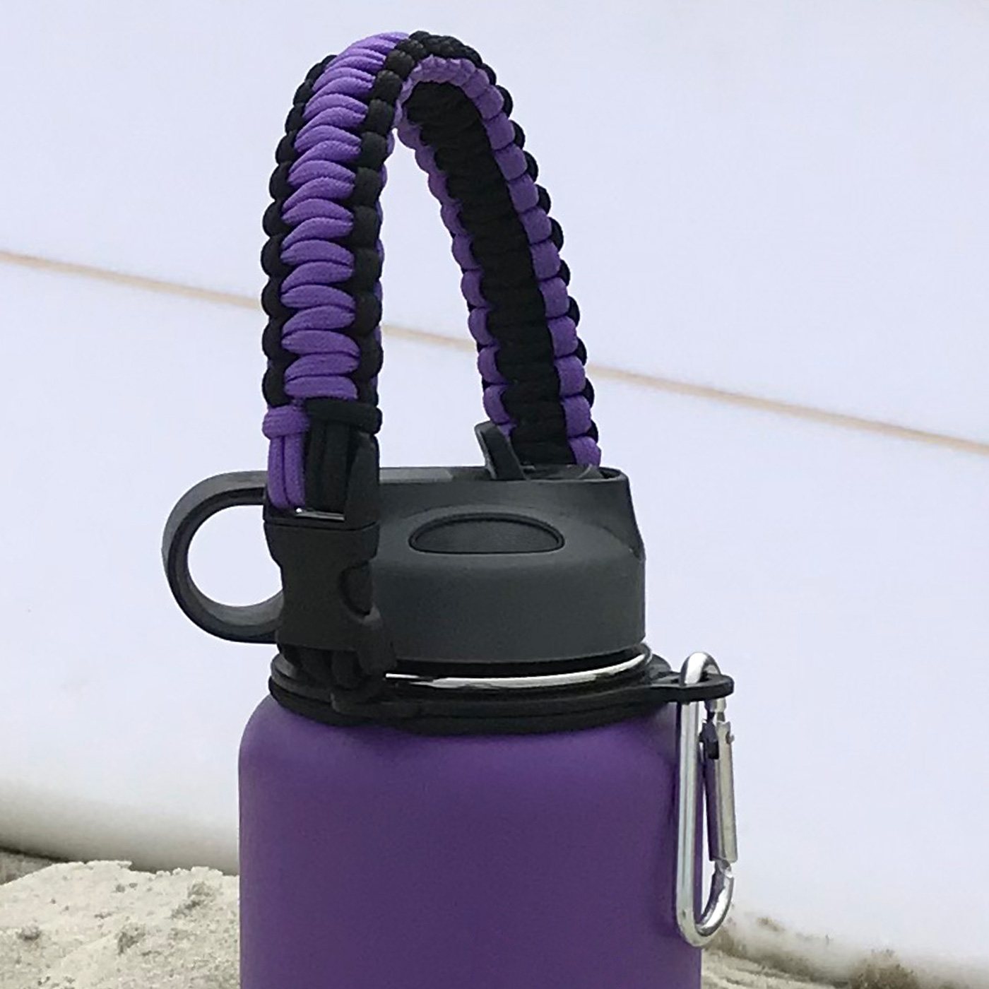 For Hydro Flask YETI Swell Water Bottle Paracord Handle + Straw Lid
