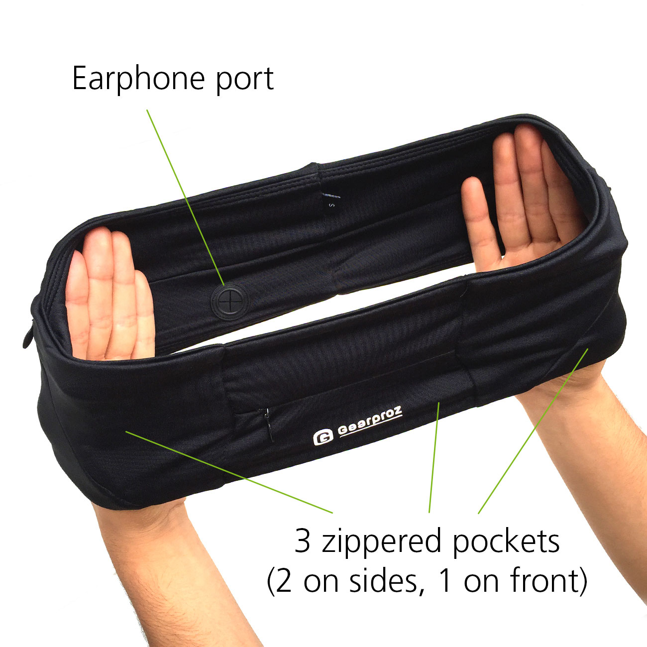AGAWA Running Belt Waist Pack,Travel Security Money Belt Running Pouch for Hiking Fitness