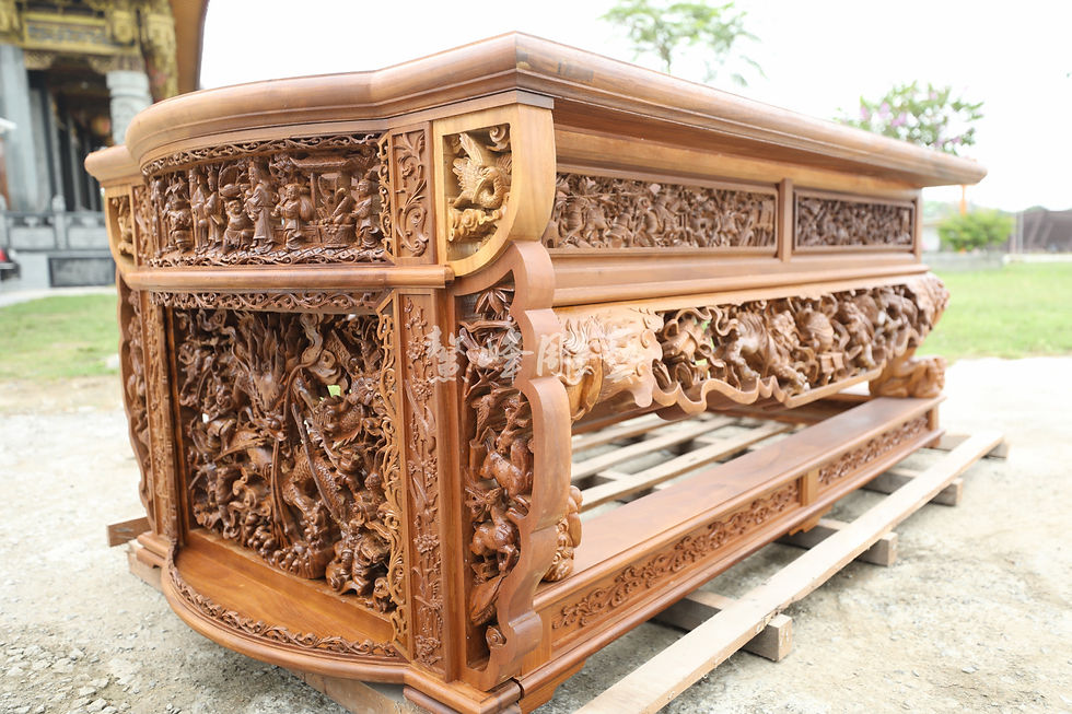 由鰲峰雕藝所雕刻的廟宇藝品【‎神桌】