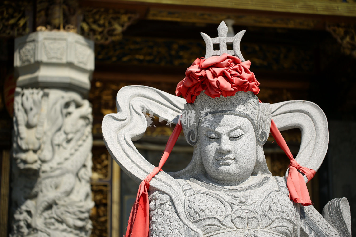 由峰罡石業所雕刻的石雕神像【韋馱菩薩】