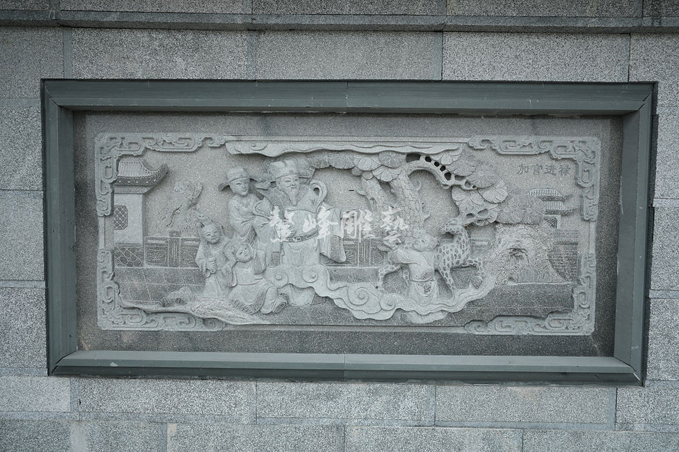 縮圖：由峰罡石業所雕刻的廟宇建築【石堵浮雕】