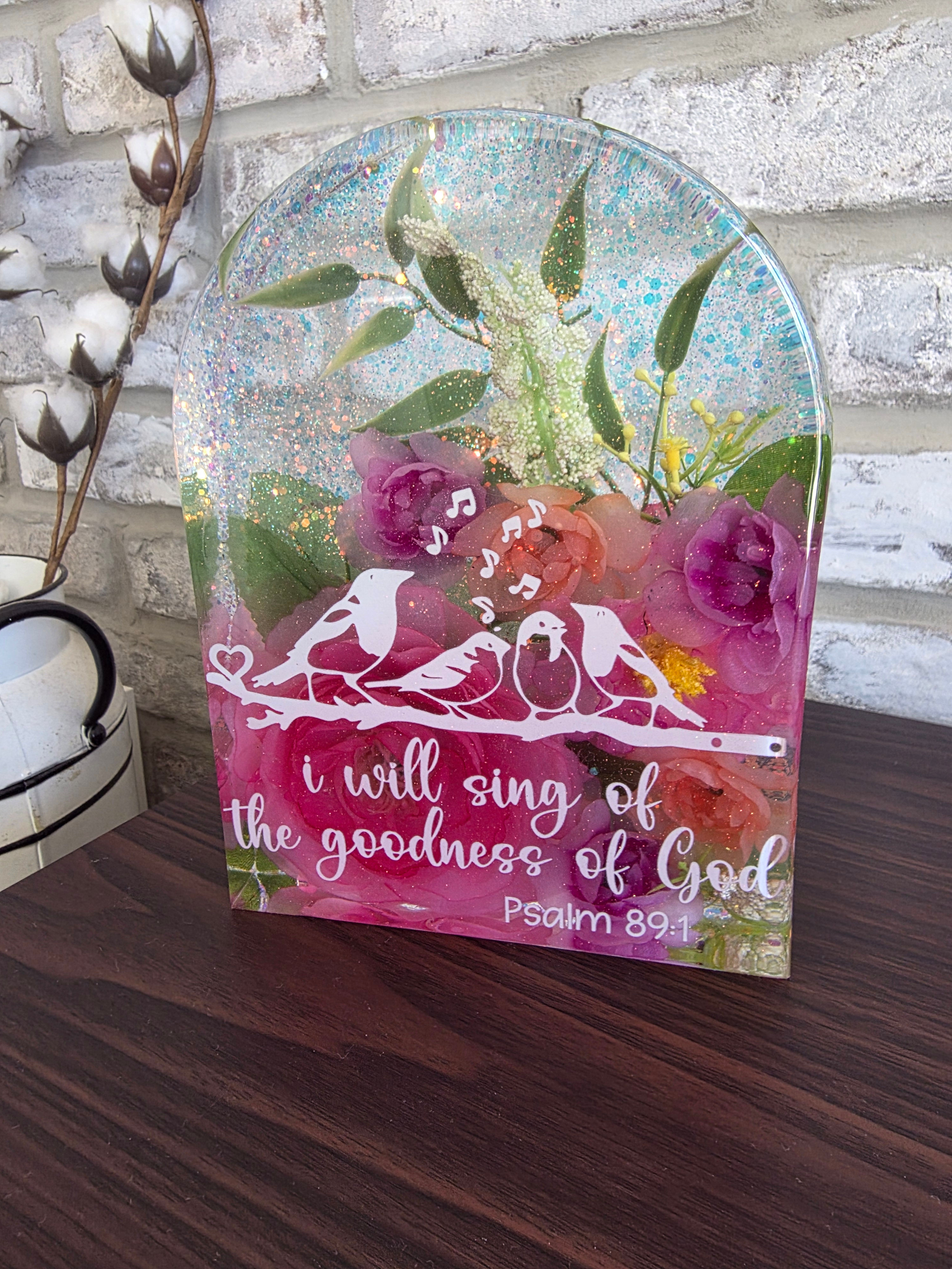 I Will Sing — Resin Floral Arch