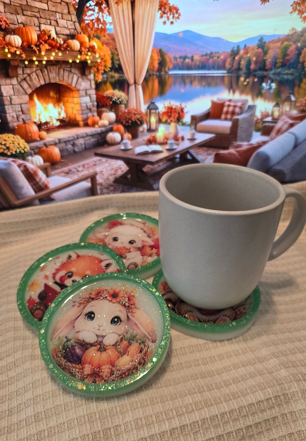 Thumbnail: Autumn Critters Coaster Set