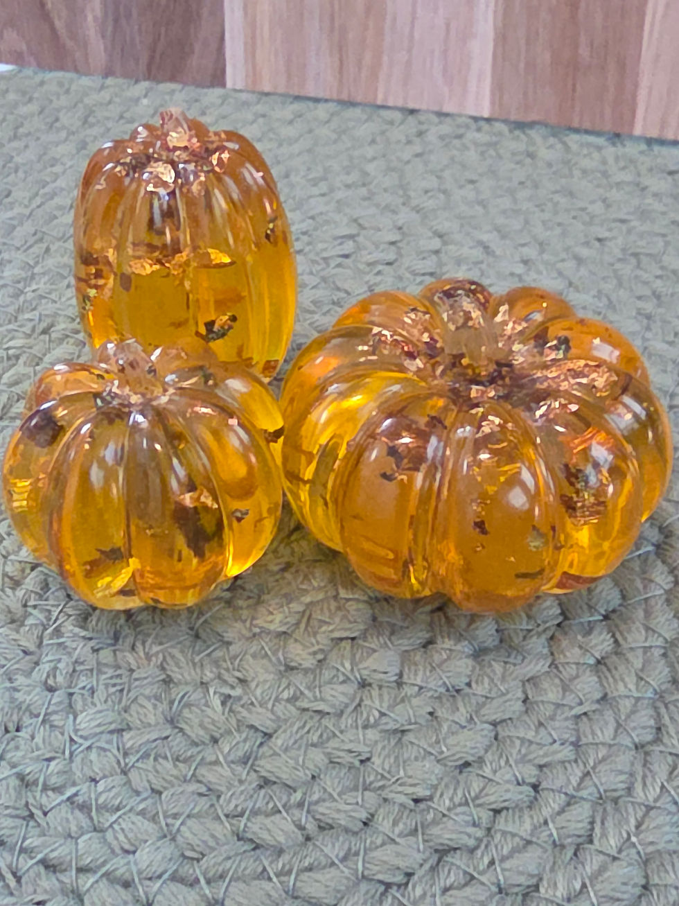 Thumbnail: Mini Resin Pumpkin Trio