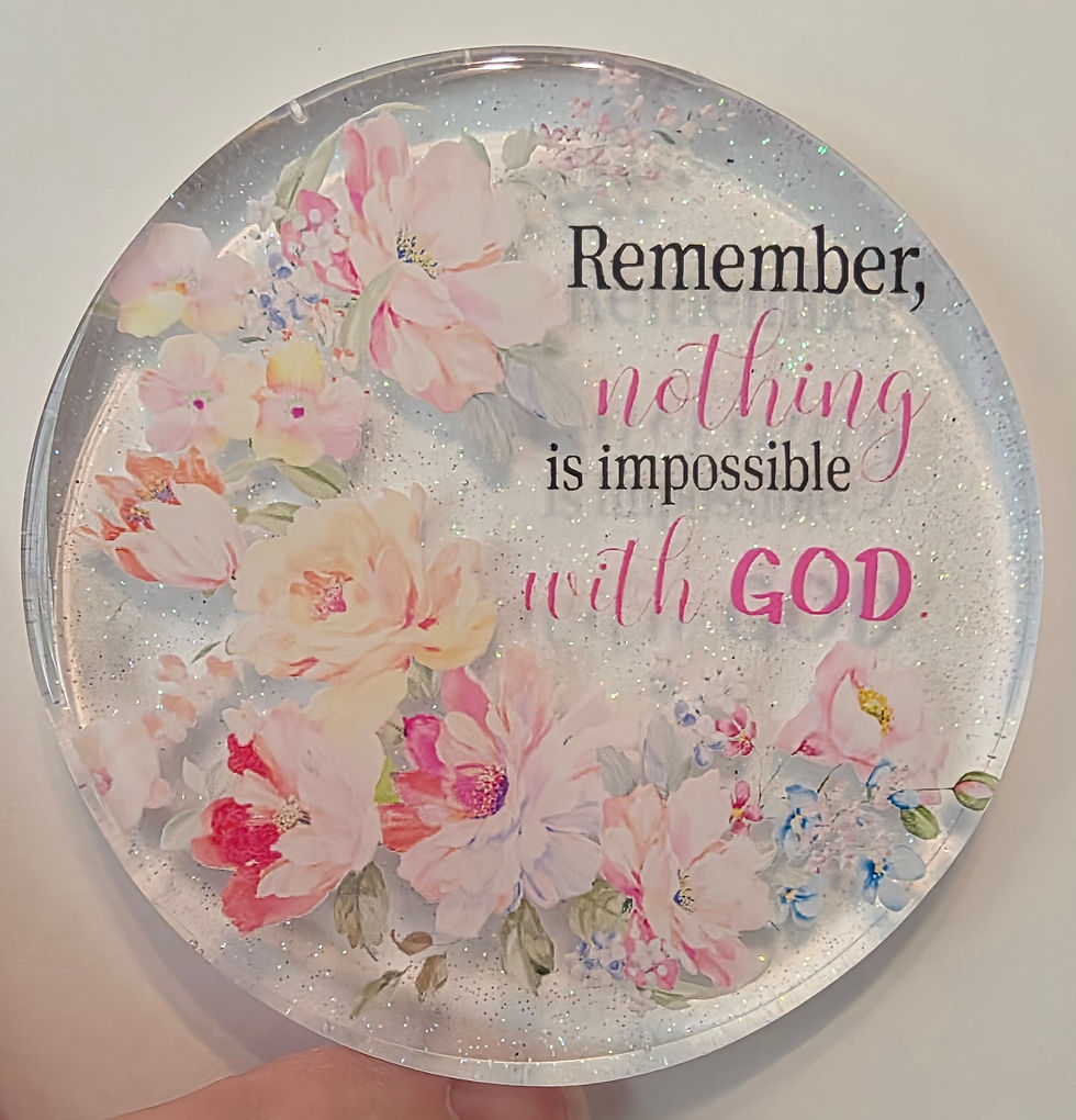 Thumbnail: Faith in Bloom — Resin Coaster Set
