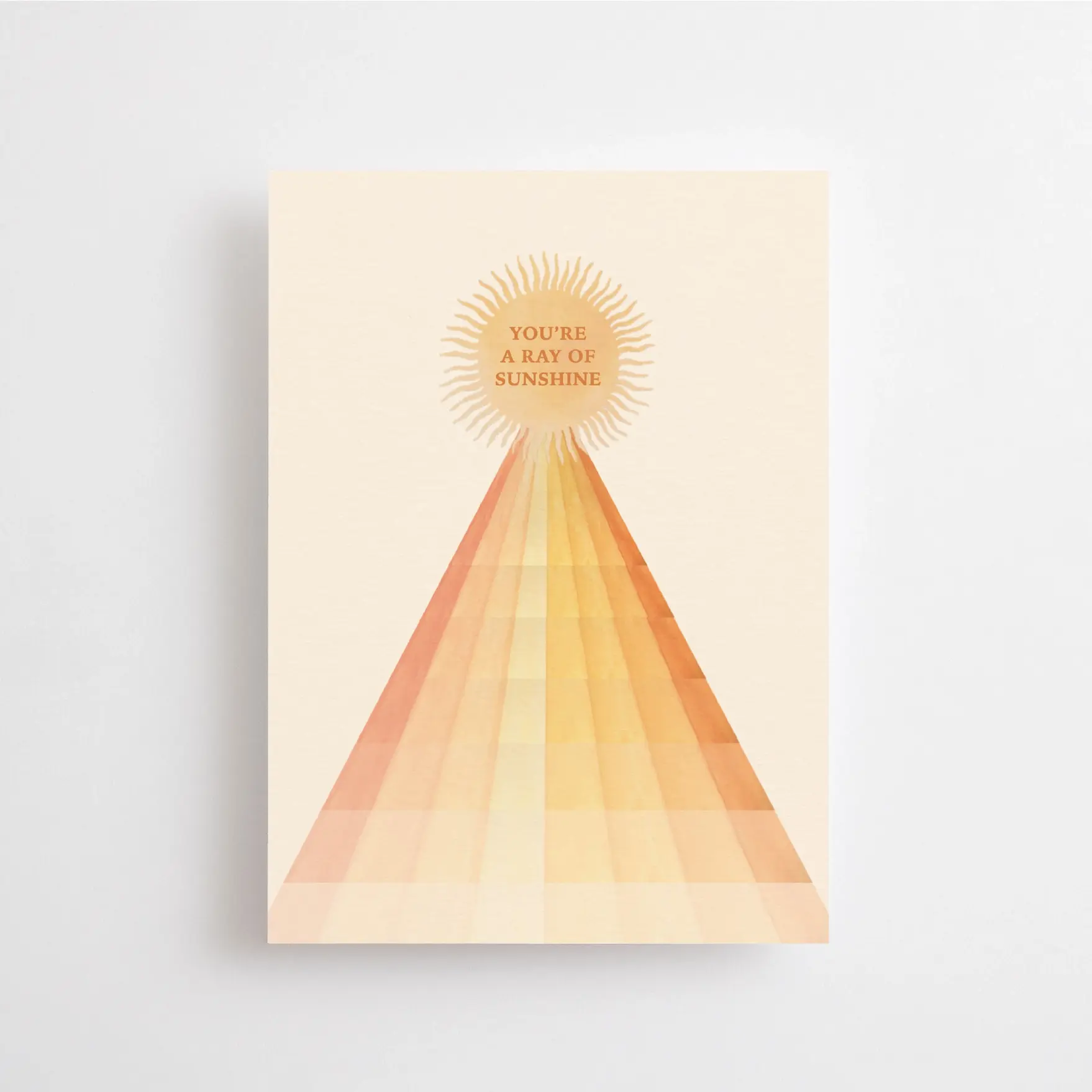 You're A Ray of Sunshine  - Postcard in Thick Natural Paper
