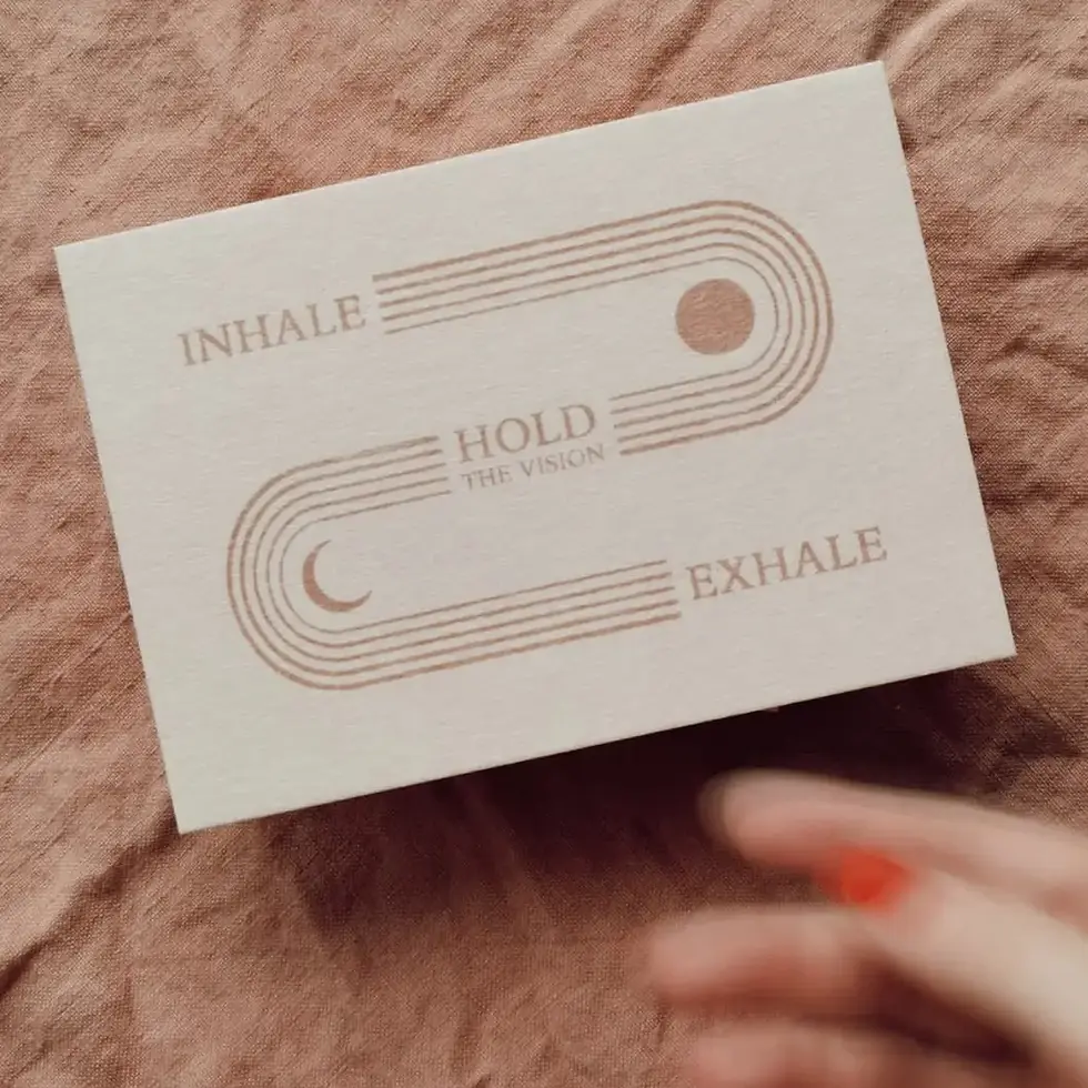 Thumbnail: Inhale - Exhale - Postcard in Thick Natural Paper