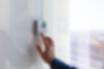 The air conditioning and heating control panel for the apartment and office is located on